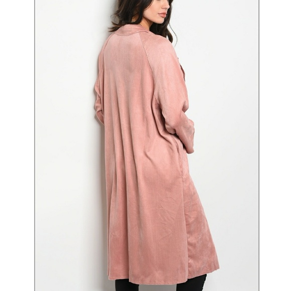 💎  BLUSH KIMONO Dusty pink Suede - Picture 2 of 4